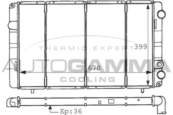 Radiator, engine cooling (100915)