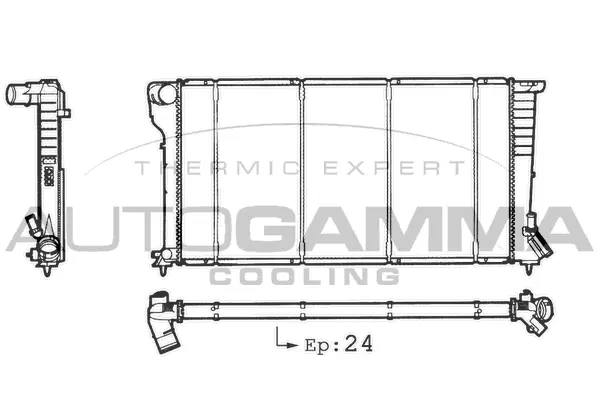 Radiator, engine cooling (103124)
