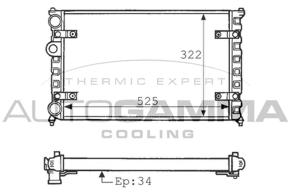 Radiator, engine cooling (100947)