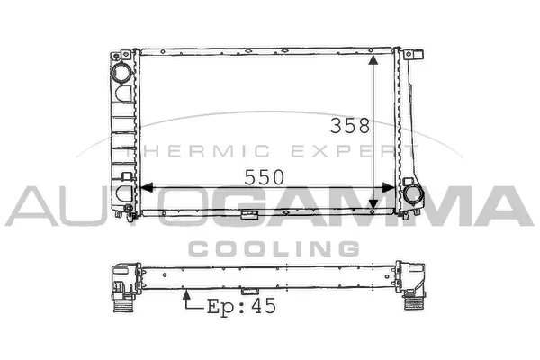 Radiator, engine cooling (101123)