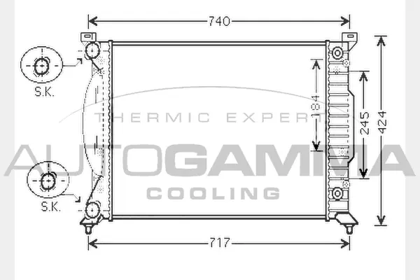Radiator, engine cooling (104601)