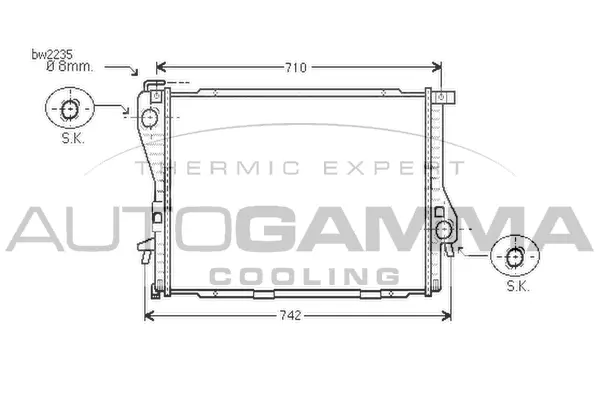 Radiator, engine cooling (103399)