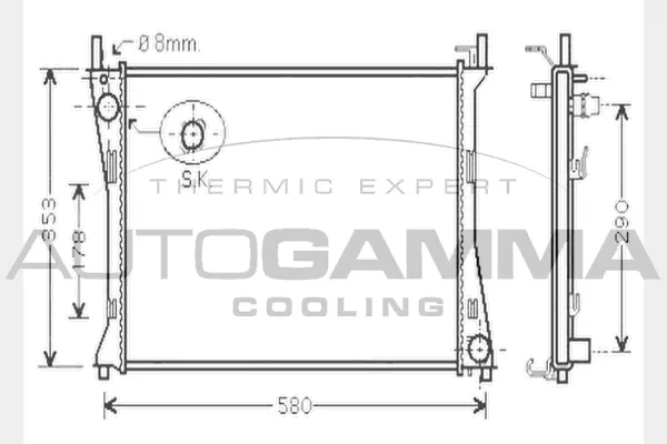 Radiator, engine cooling (104506)