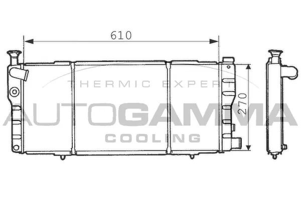 Radiator, engine cooling (100743)