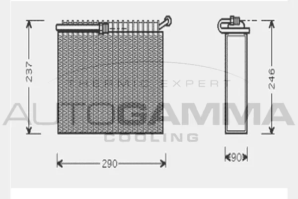 Evaporator, air conditioning (112008)
