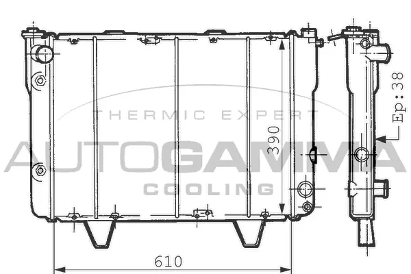 Radiator, engine cooling (100803)