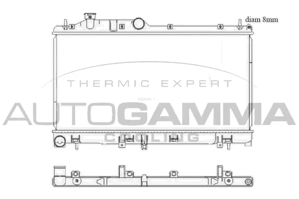 Radiator, engine cooling (105932)