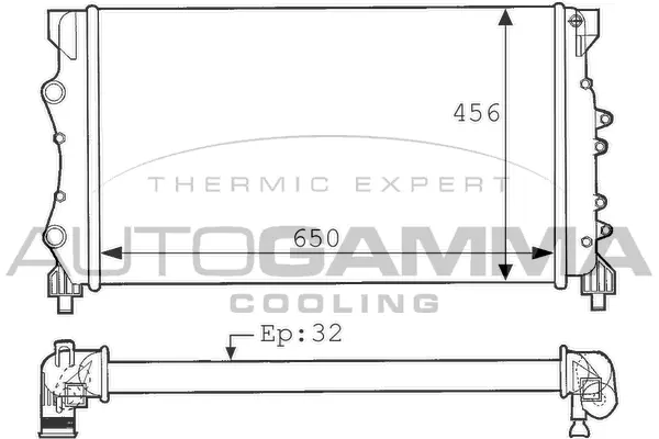 Radiator, engine cooling (101244)