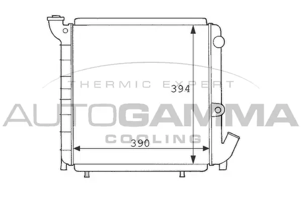 Radiator, engine cooling (100826)