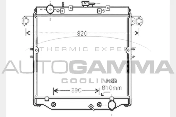 Radiator, engine cooling (104740)