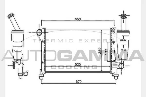 Radiator, engine cooling (104635)