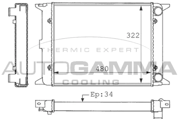Radiator, engine cooling (101047)