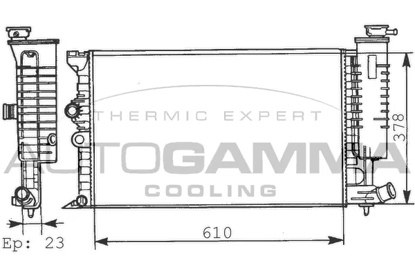 Radiator, engine cooling (100200)