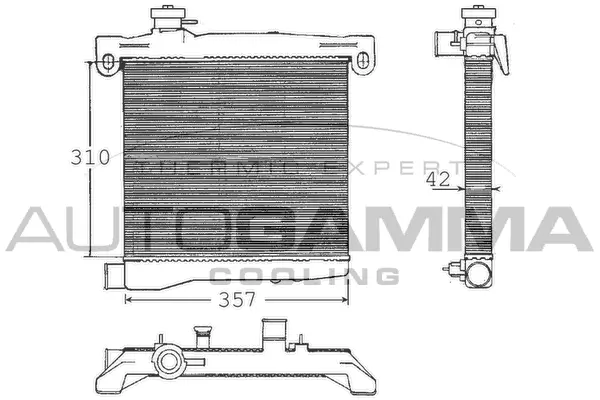 Radiator, engine cooling (100247)