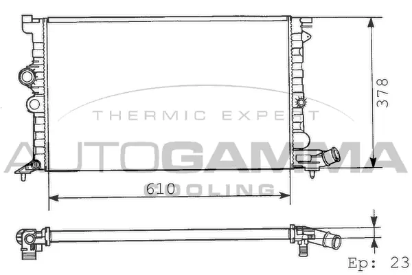 Radiator, engine cooling (100208)