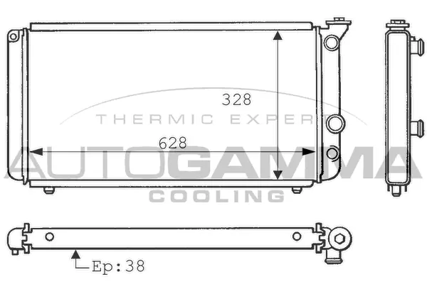 Radiator, engine cooling (100845)