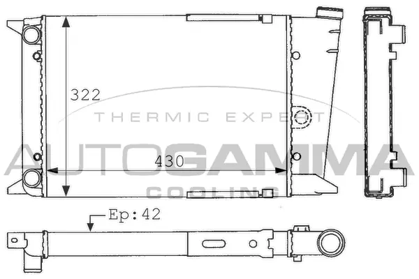 Radiator, engine cooling (101043)