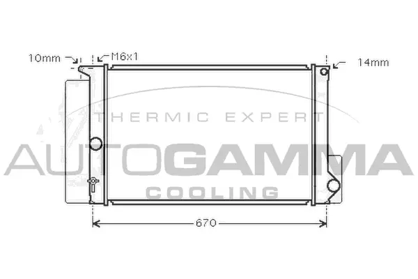 Radiator, engine cooling (105179)