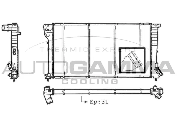 Radiator, engine cooling (101304)