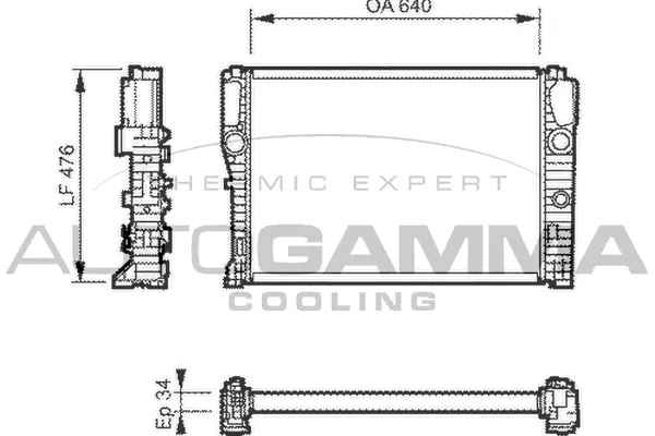 Radiator, engine cooling (104541)