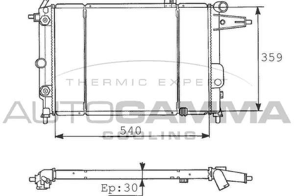 Radiator, engine cooling (100672)