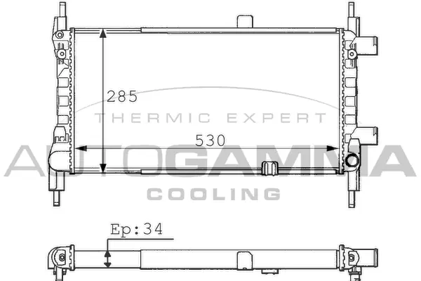Radiator, engine cooling (100685)