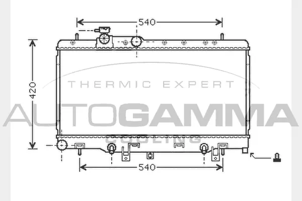 Radiator, engine cooling (104314)