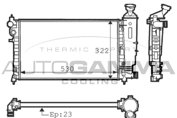 Radiator, engine cooling (100738)