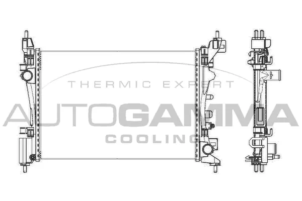 Radiator, engine cooling (105624)