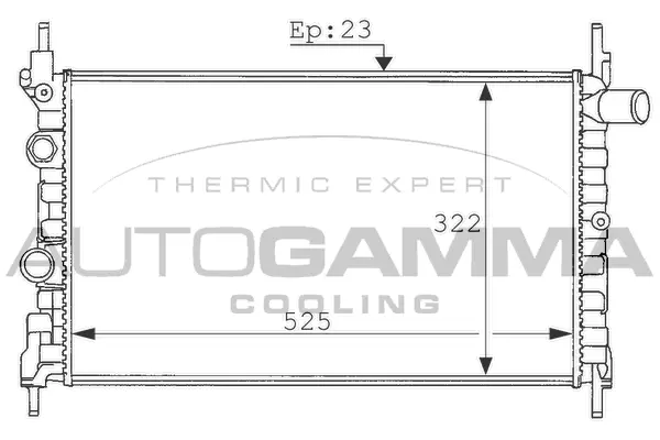 Radiator, engine cooling (100687)