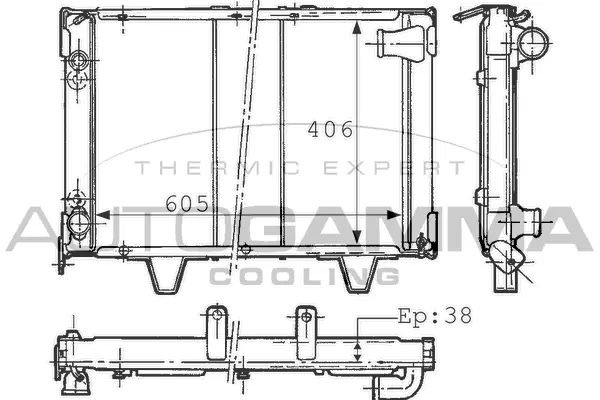 Radiator, engine cooling (100792)