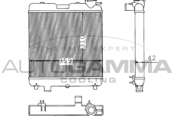 Radiator, engine cooling (100289)