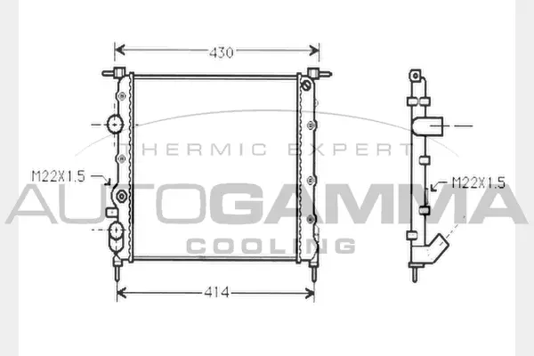 Radiator, engine cooling (104615)
