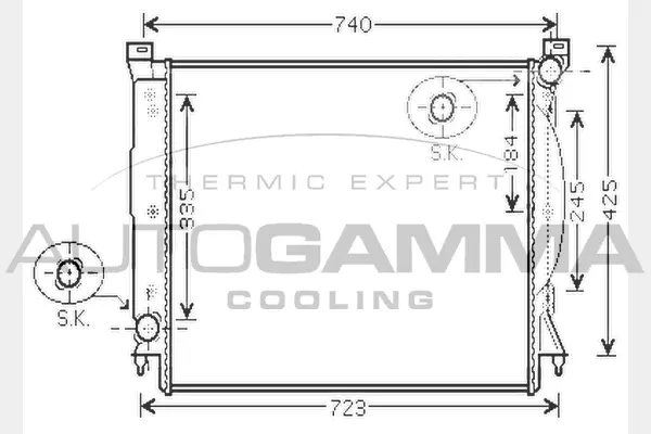 Radiator, engine cooling (104589)