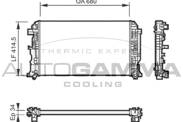 Radiator, engine cooling (104536)