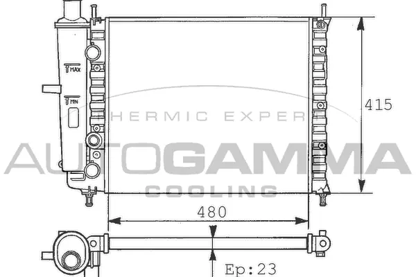 Radiator, engine cooling (100258)