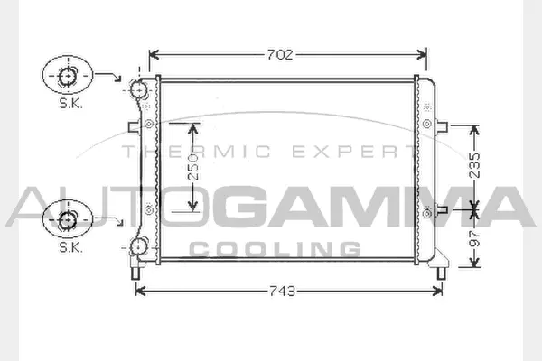 Radiator, engine cooling (104308)