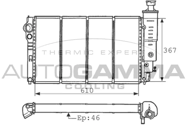 Radiator, engine cooling (100773)
