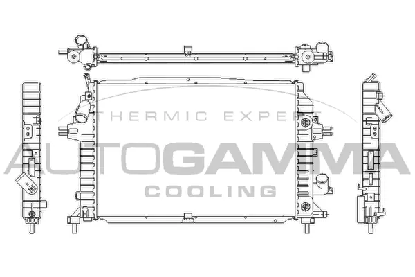 Radiator, engine cooling (105134)