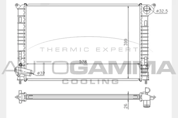 Radiator, engine cooling (104289)