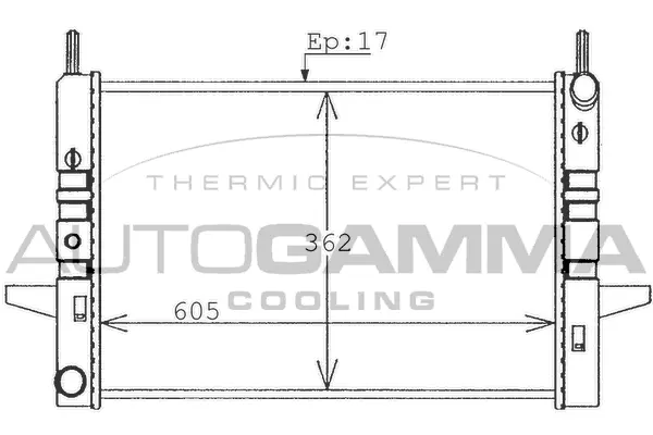 Radiator, engine cooling (100386)