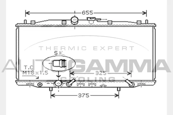 Radiator, engine cooling (104517)