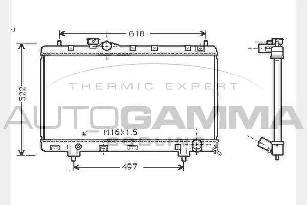 Radiator, engine cooling (104743)