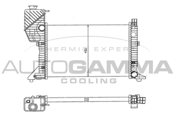 Radiator, engine cooling (101322)