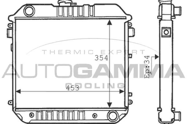 Radiator, engine cooling (100658)
