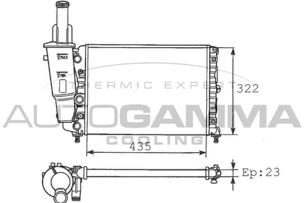 Radiator, engine cooling (100291)