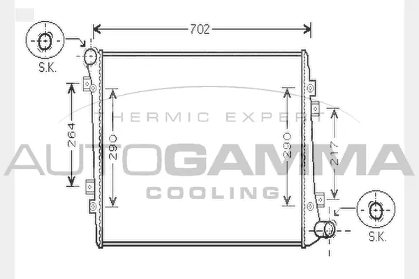 Radiator, engine cooling (104748)