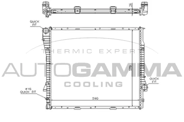 Radiator, engine cooling (103398)