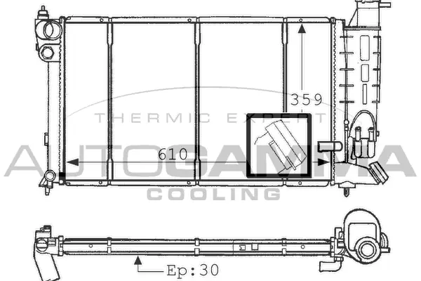 Radiator, engine cooling (100754)