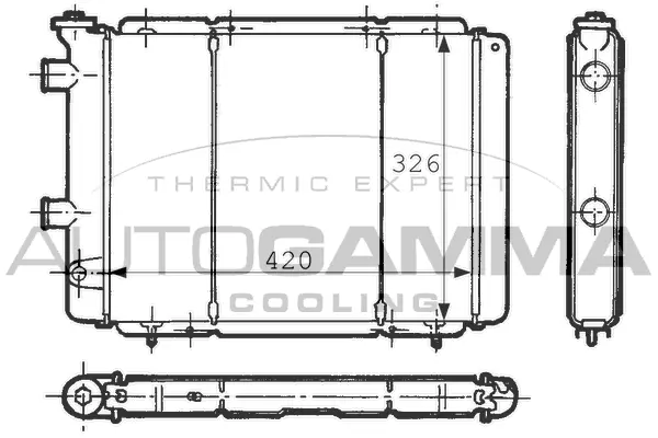 Radiator, engine cooling (100896)